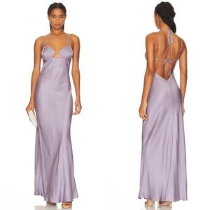 Bec + Bridge Kai Strappy Cutout Maxi Dress In Ash Lilac Purple